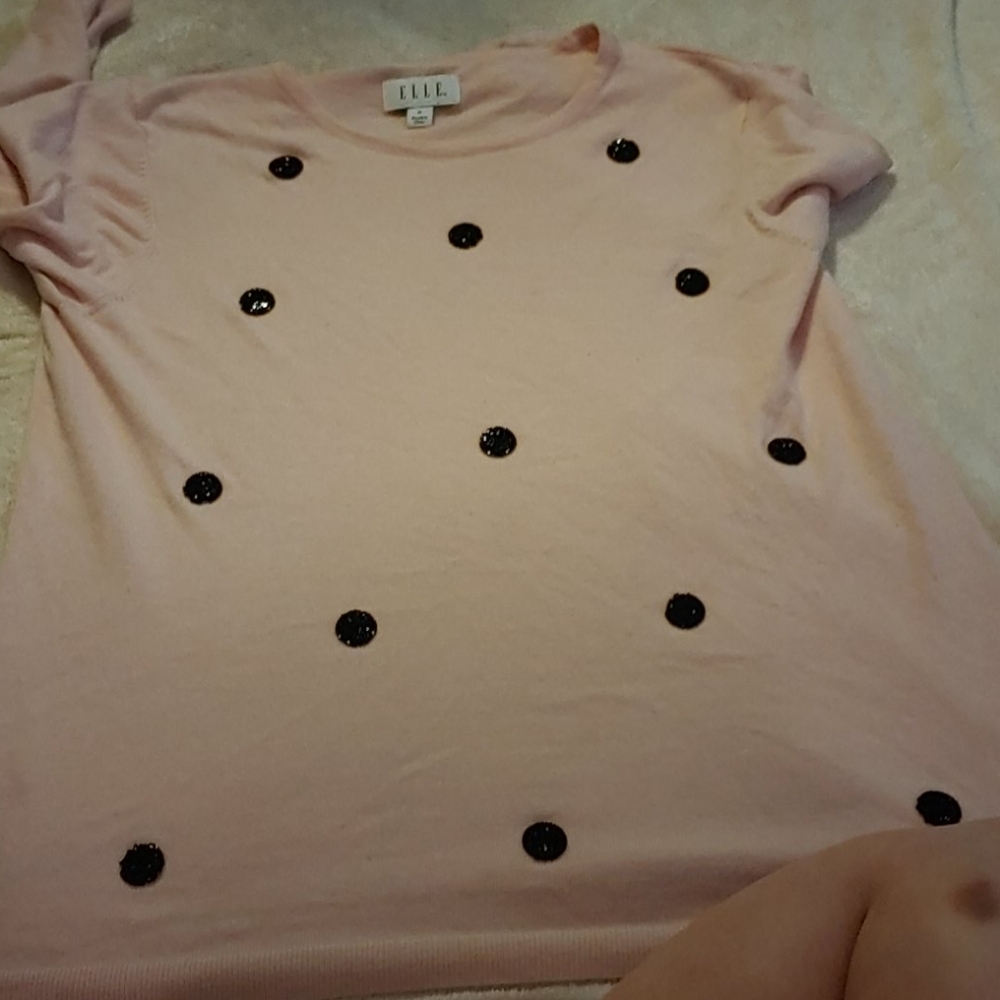 Light pink amd black sweater